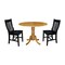 International Concepts 42 in. Dual Drop Leaf Table with 2 Slat Back Dining Chairs - 3 Piece Dining Set K04-42DP-C46-61P - alternate 1